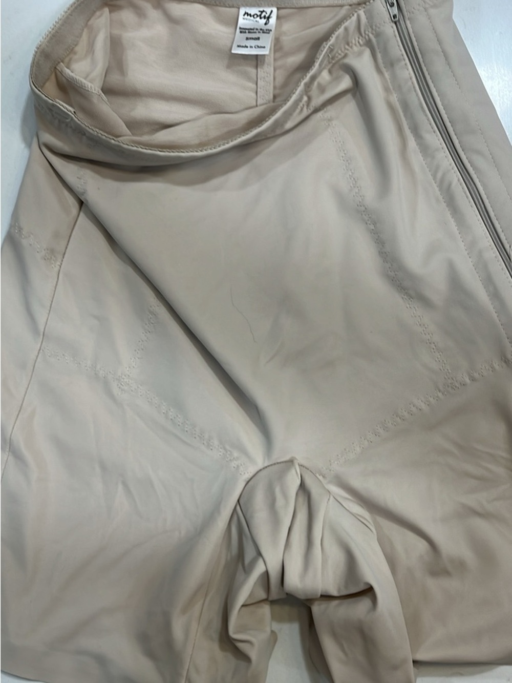 Seamless Beige High-Waist Shapewear Shorts